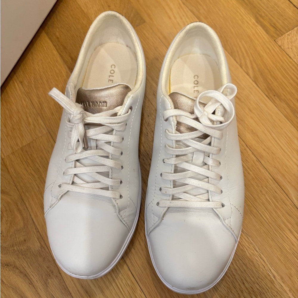 Cole Haan Women's Grand Crosscourt II Sneakers White/Rose Gold - Size 6.5